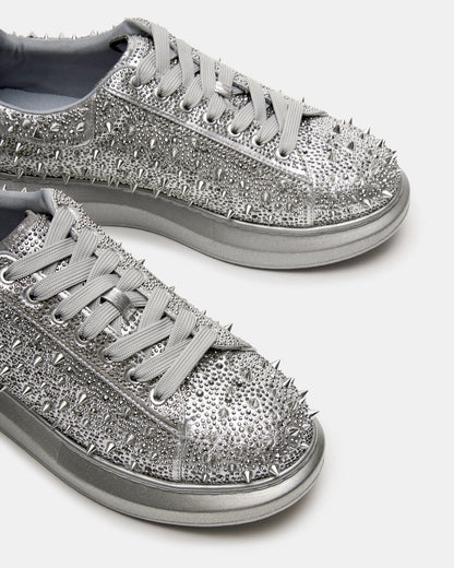 ICEBOX Pewter Metallic Men's Low-Top Lace-Up Sneaker | Steve Madden Exclusive
