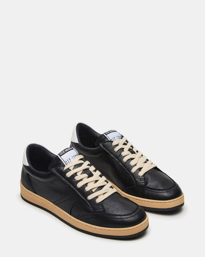 PRISMO Black Leather Low-Top Lace-Up Men's Sneaker | Steve Madden Recommended