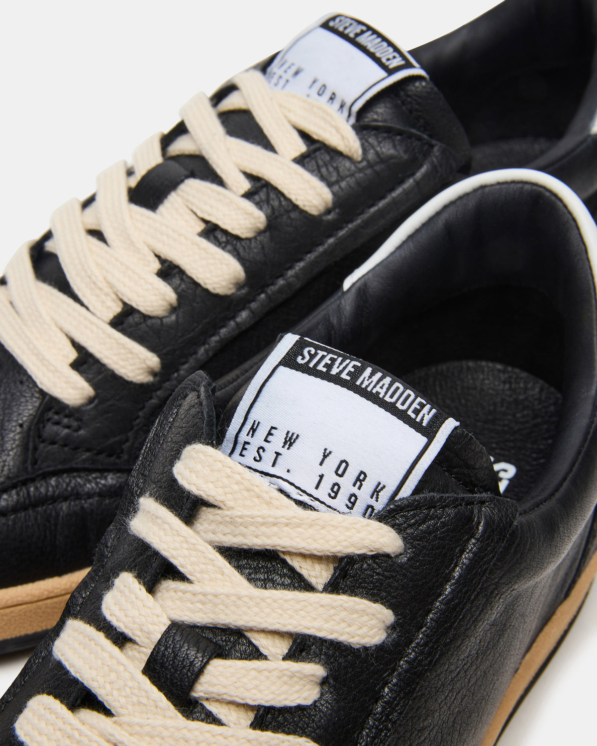 PRISMO Black Leather Low-Top Lace-Up Men's Sneaker | Steve Madden Recommended