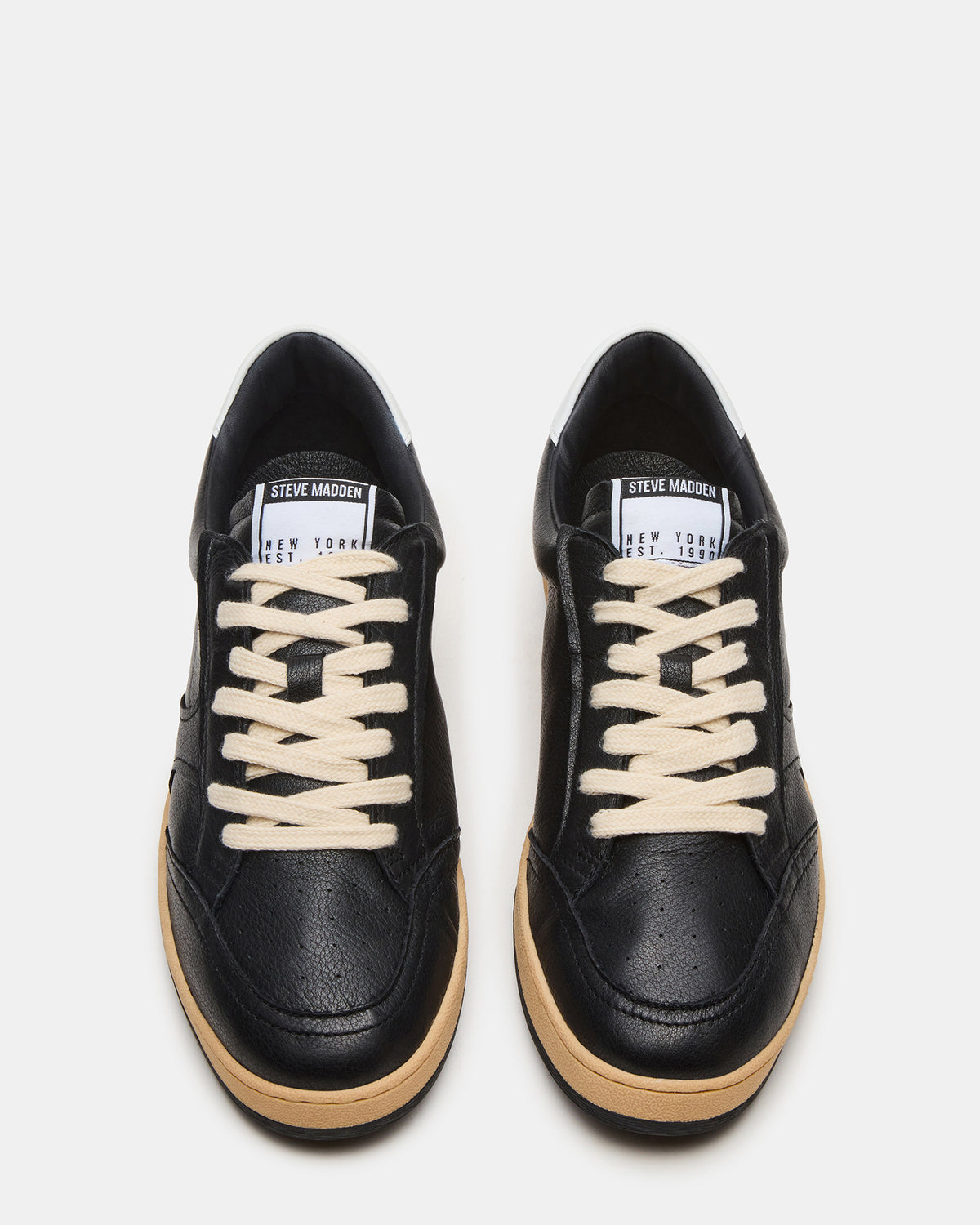 PRISMO Black Leather Low-Top Lace-Up Men's Sneaker | Steve Madden Recommended