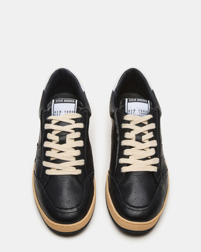 PRISMO Black Leather Low-Top Lace-Up Men's Sneaker | Steve Madden Recommended