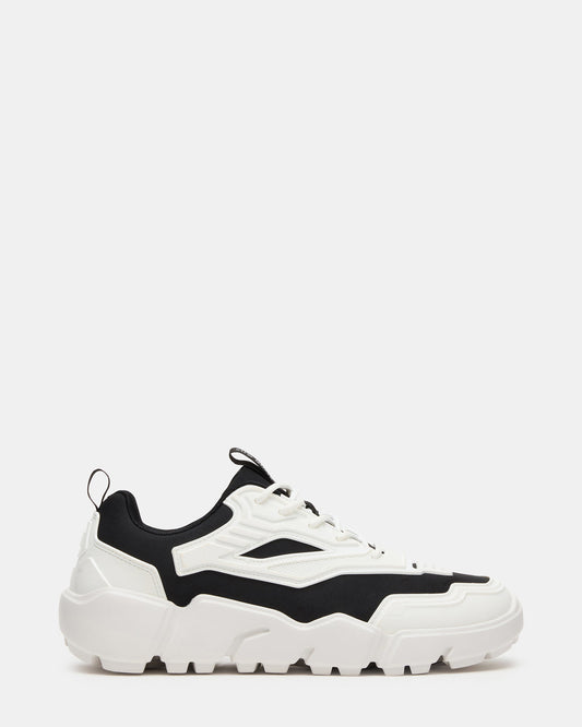 PACE Black/White Low-Top Lace-Up Men's Sneaker | Steve Madden Trending