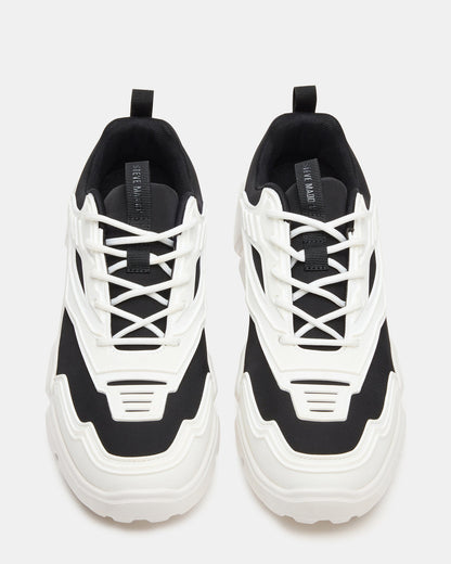 PACE Black/White Low-Top Lace-Up Men's Sneaker | Steve Madden Trending
