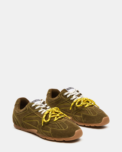 MIDAS Olive Low-Top Lace-Up Men's Sneaker | Steve Madden Essential