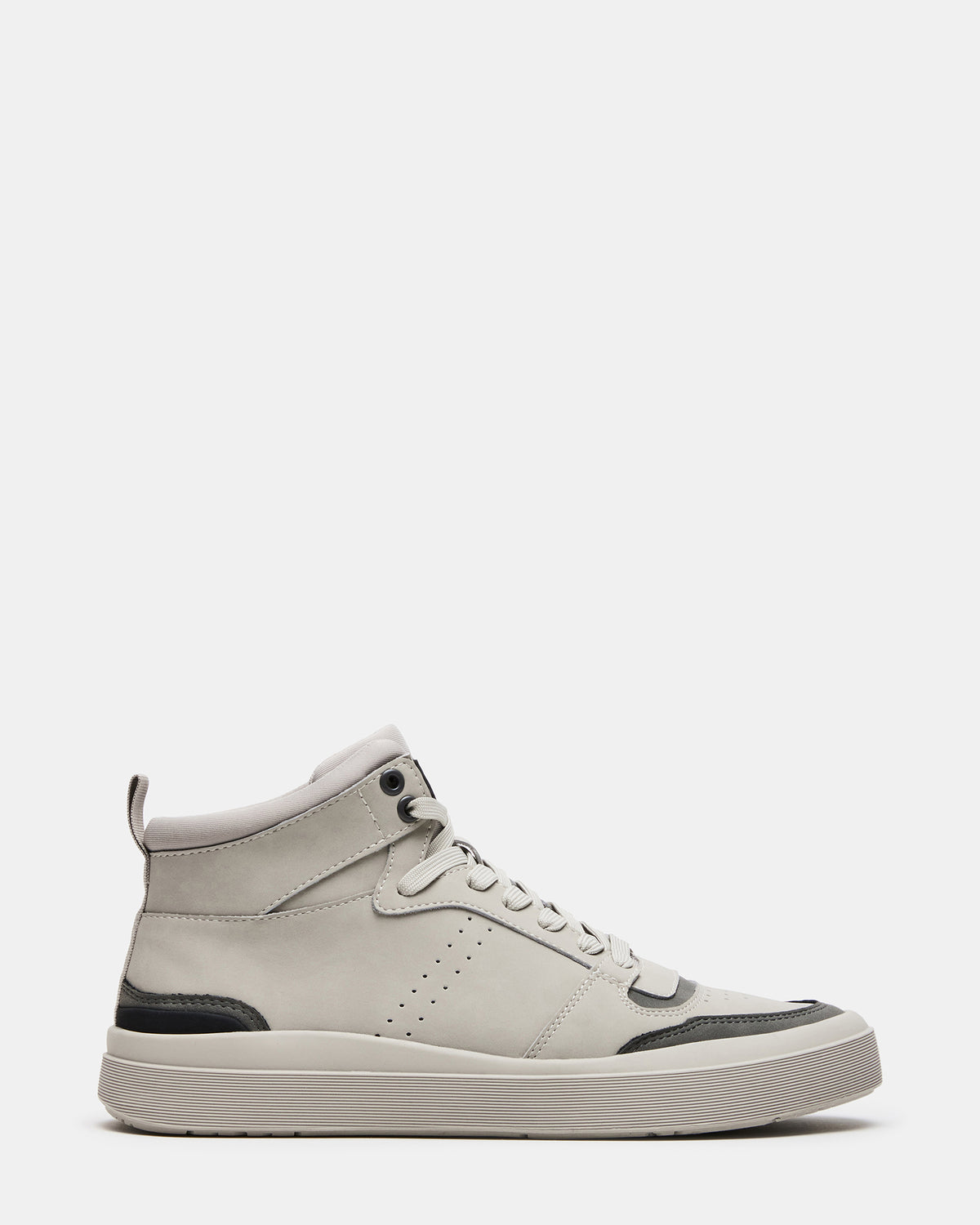 DERICK Light Grey Men's Lace-Up High-Top Sneakers | Steve Madden Deals