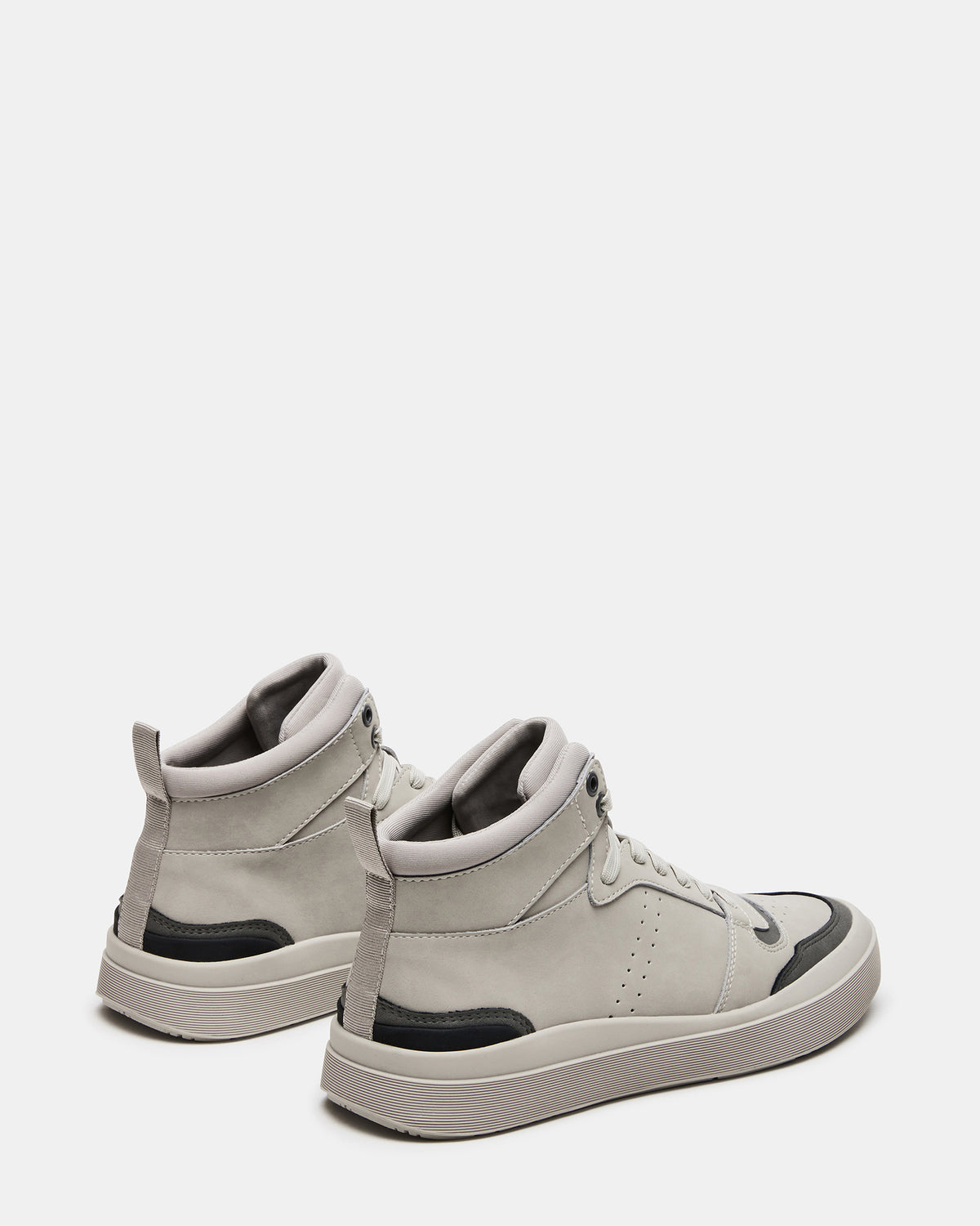 DERICK Light Grey Men's Lace-Up High-Top Sneakers | Steve Madden Deals