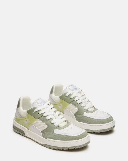 SANCHEZ Green Multi Low-Top Lace-Up Men's Sneaker | Steve Madden Value