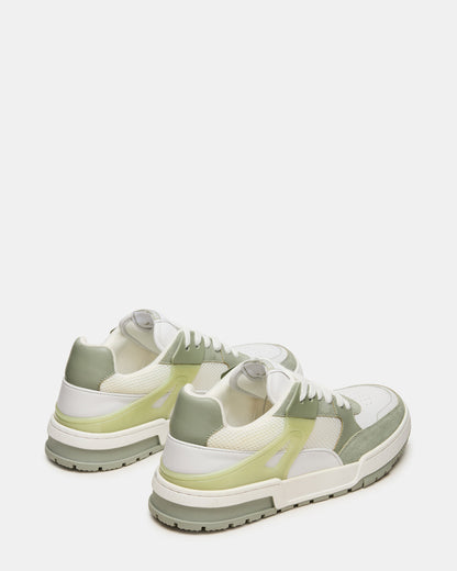 SANCHEZ Green Multi Low-Top Lace-Up Men's Sneaker | Steve Madden Value