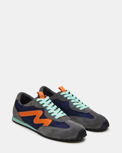 CYRUS Grey Multi Low-Top Lace-Up Men's Sneaker | Steve Madden Discount