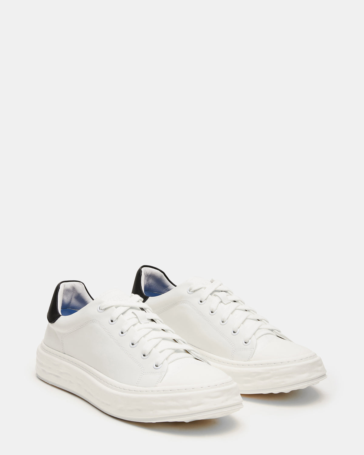 MACRAE White Leather Men's Low-Top Fashion Sneaker | Steve Madden Customer Favorite