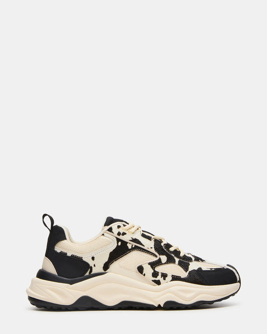 SALVADOR Black/White Low-Top Lace-Up Men's Sneaker | Steve Madden Quality
