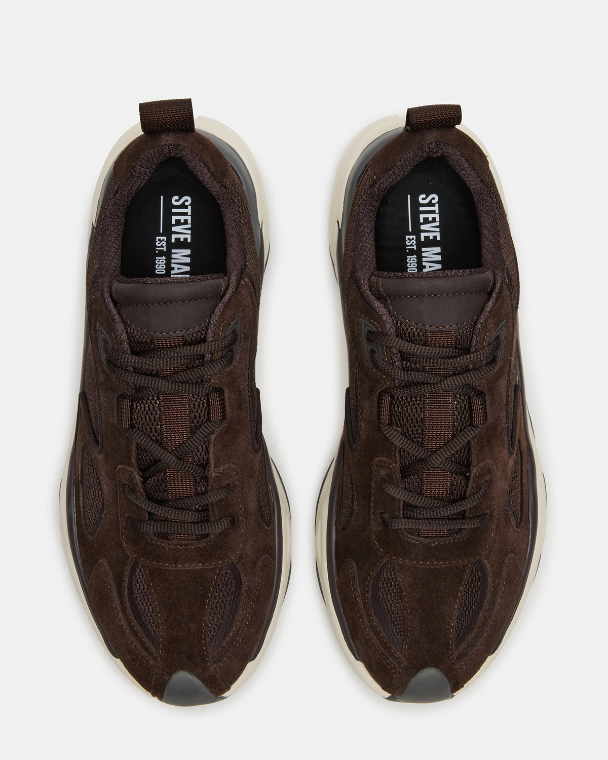 SALVADOR Brown Low-Top Lace-Up Men's Sneaker | Steve Madden Premium