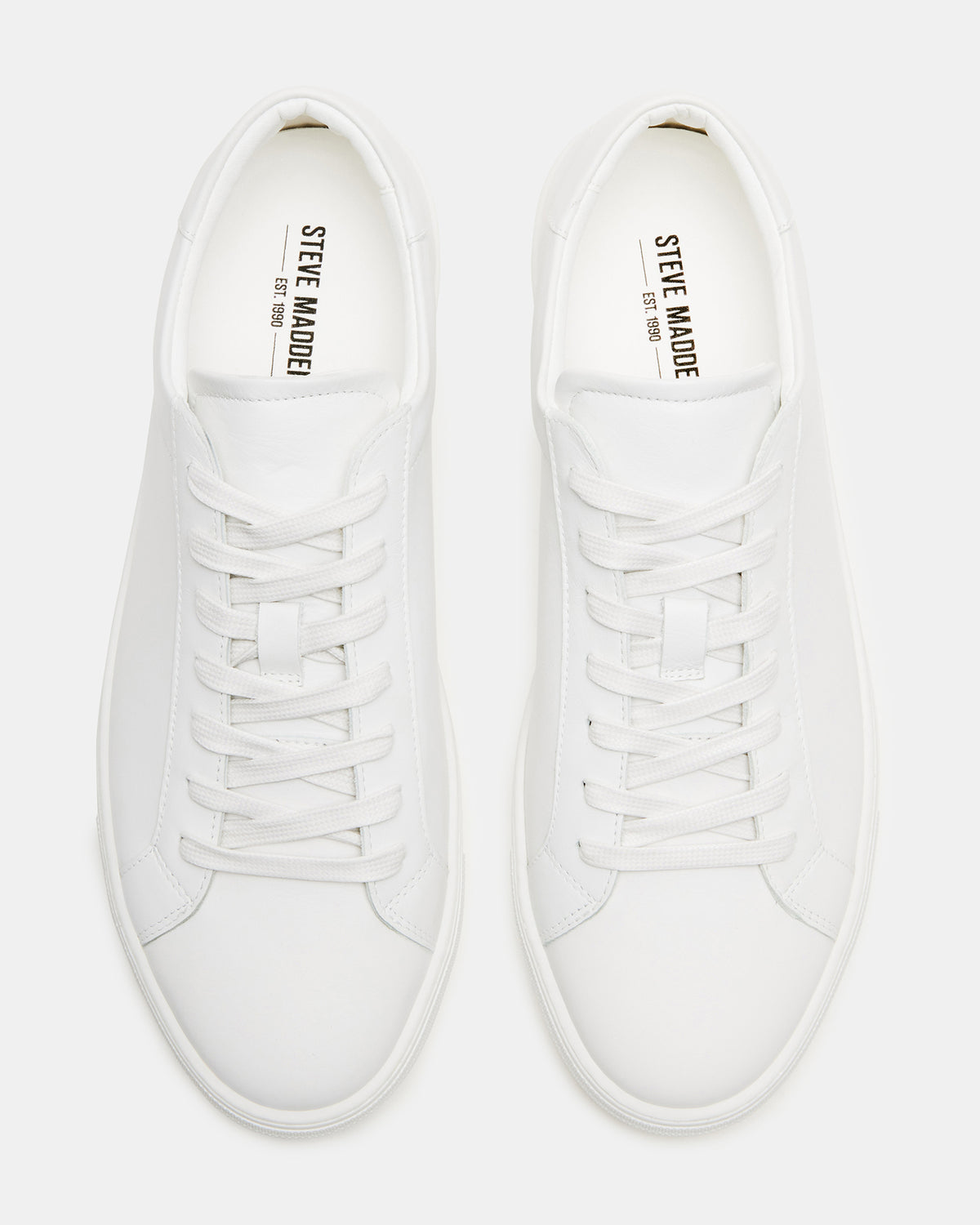 BONDD White Leather Low-Top Men's Sneaker | Steve Madden Best Price