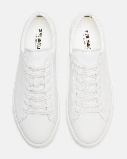 BONDD White Leather Low-Top Men's Sneaker | Steve Madden Best Price
