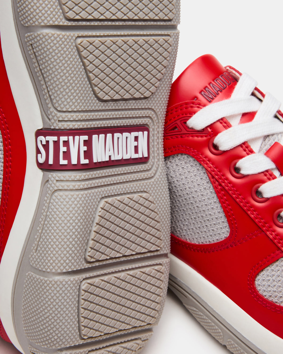 PICOLO Red Low-Top Lace-Up Men's Sneaker | Steve Madden Trusted
