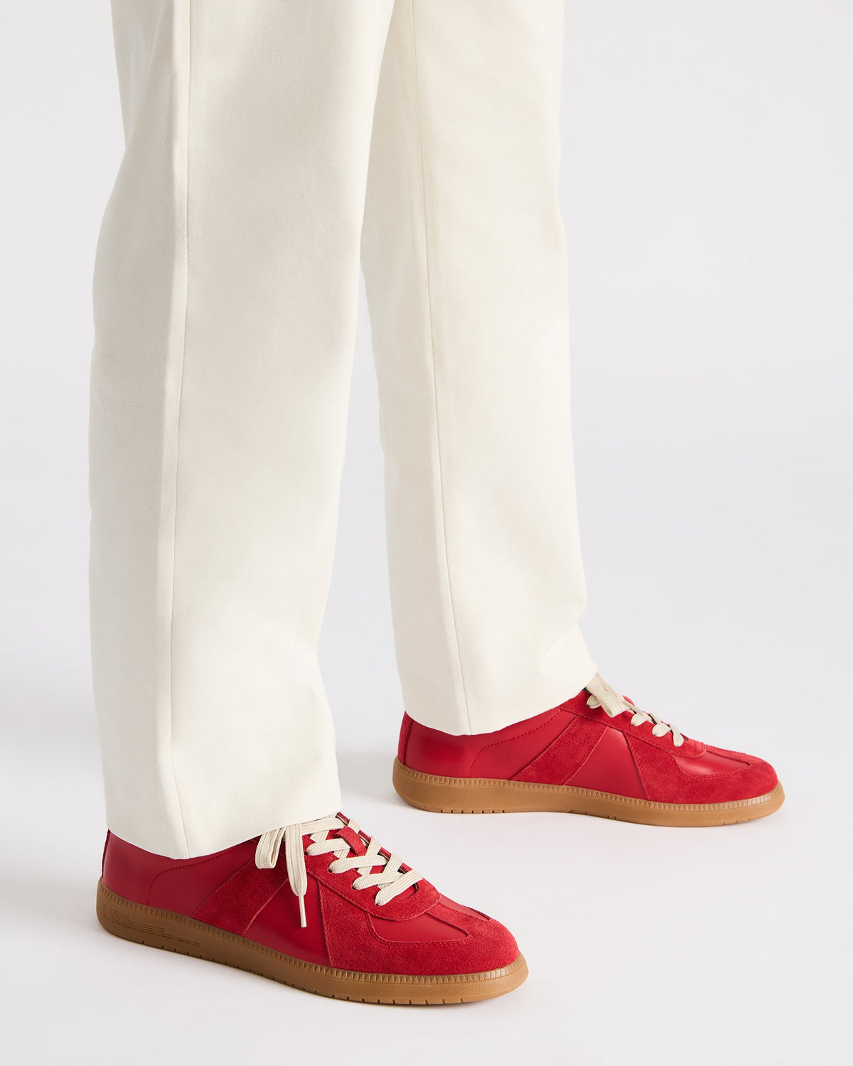DIXON Red Low-Top Panel Men's Sneaker | Steve Madden Recommended