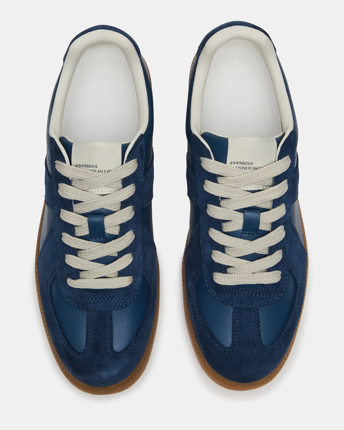 DIXON Navy Suede Low-Top Panel Men's Sneaker | Steve Madden Exclusive