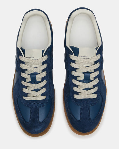 DIXON Navy Suede Low-Top Panel Men's Sneaker | Steve Madden Exclusive