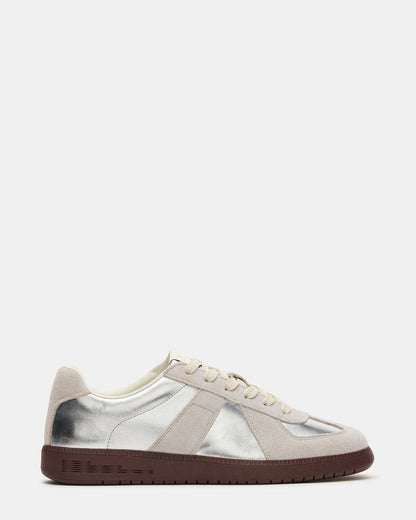 DIXON Silver Low-Top Panel Men's Sneaker | Steve Madden Signature