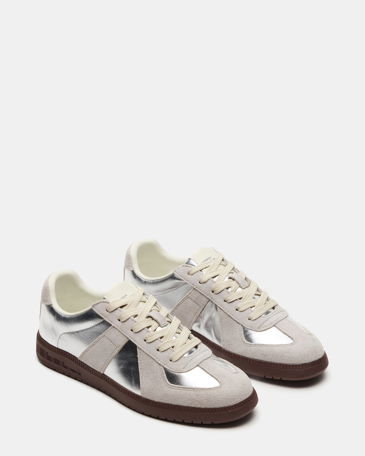 DIXON Silver Low-Top Panel Men's Sneaker | Steve Madden Signature