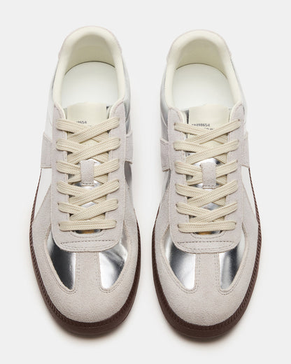 DIXON Silver Low-Top Panel Men's Sneaker | Steve Madden Signature