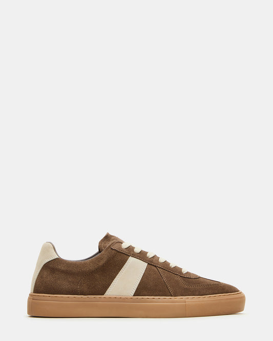 BRADY Taupe Suede Low-Top Lace-Up Men's Sneaker | Steve Madden Hot Sale