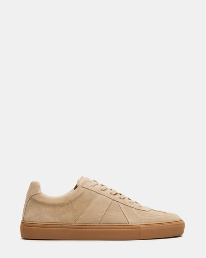 BRADY Sand Suede Low-Top Lace-Up Men's Sneaker | Steve Madden Trusted