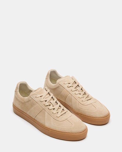 BRADY Sand Suede Low-Top Lace-Up Men's Sneaker | Steve Madden Trusted