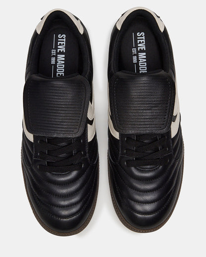 JANOS Black Leather Low-Top Lace-Up Men's Sneaker | Steve Madden New