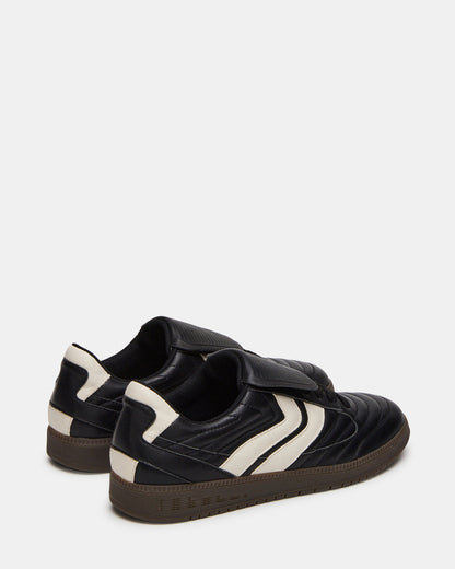 JANOS Black Leather Low-Top Lace-Up Men's Sneaker | Steve Madden New