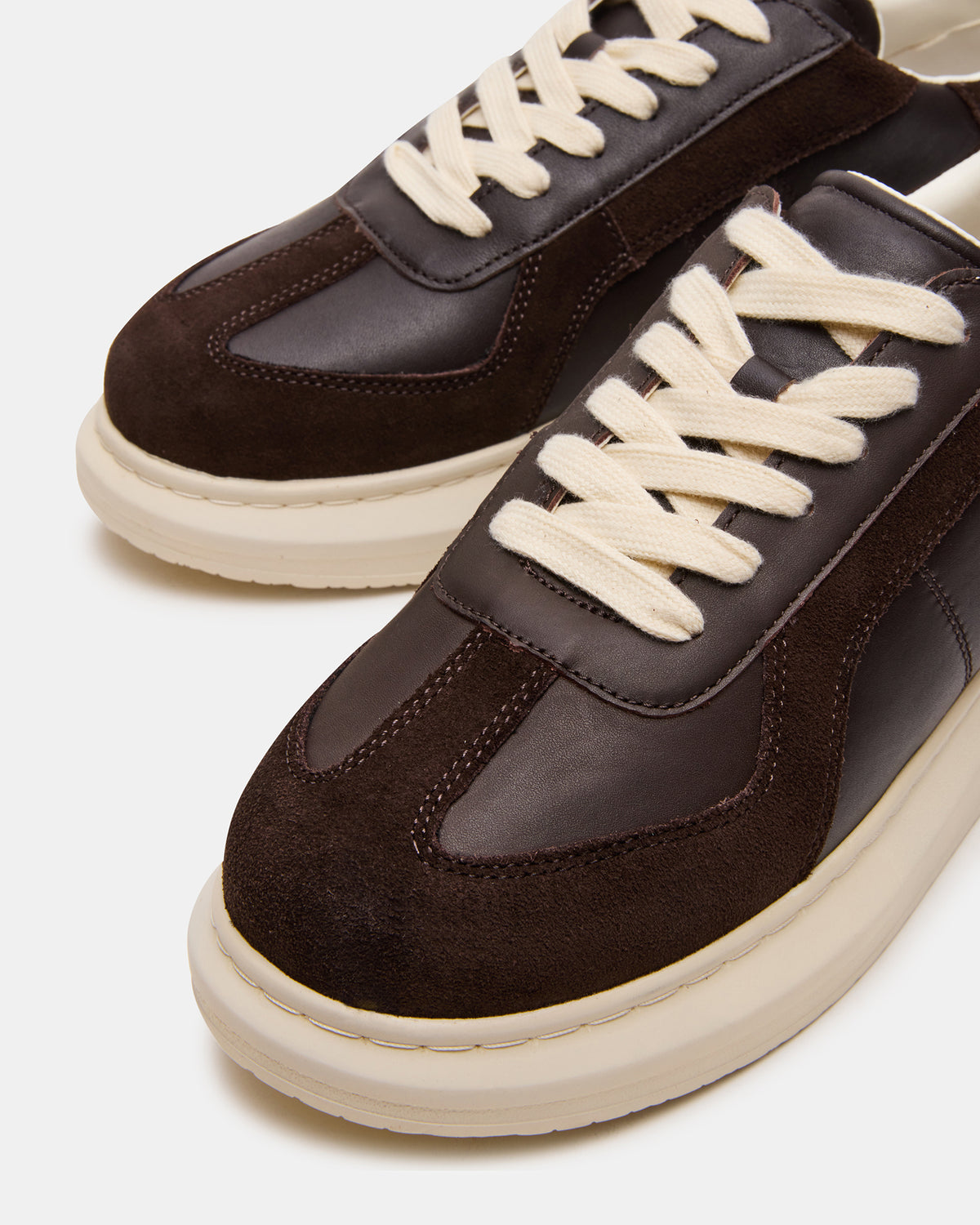 MINOU Brown Leather Low-Top Lace-Up Men's Sneaker | Steve Madden Trending