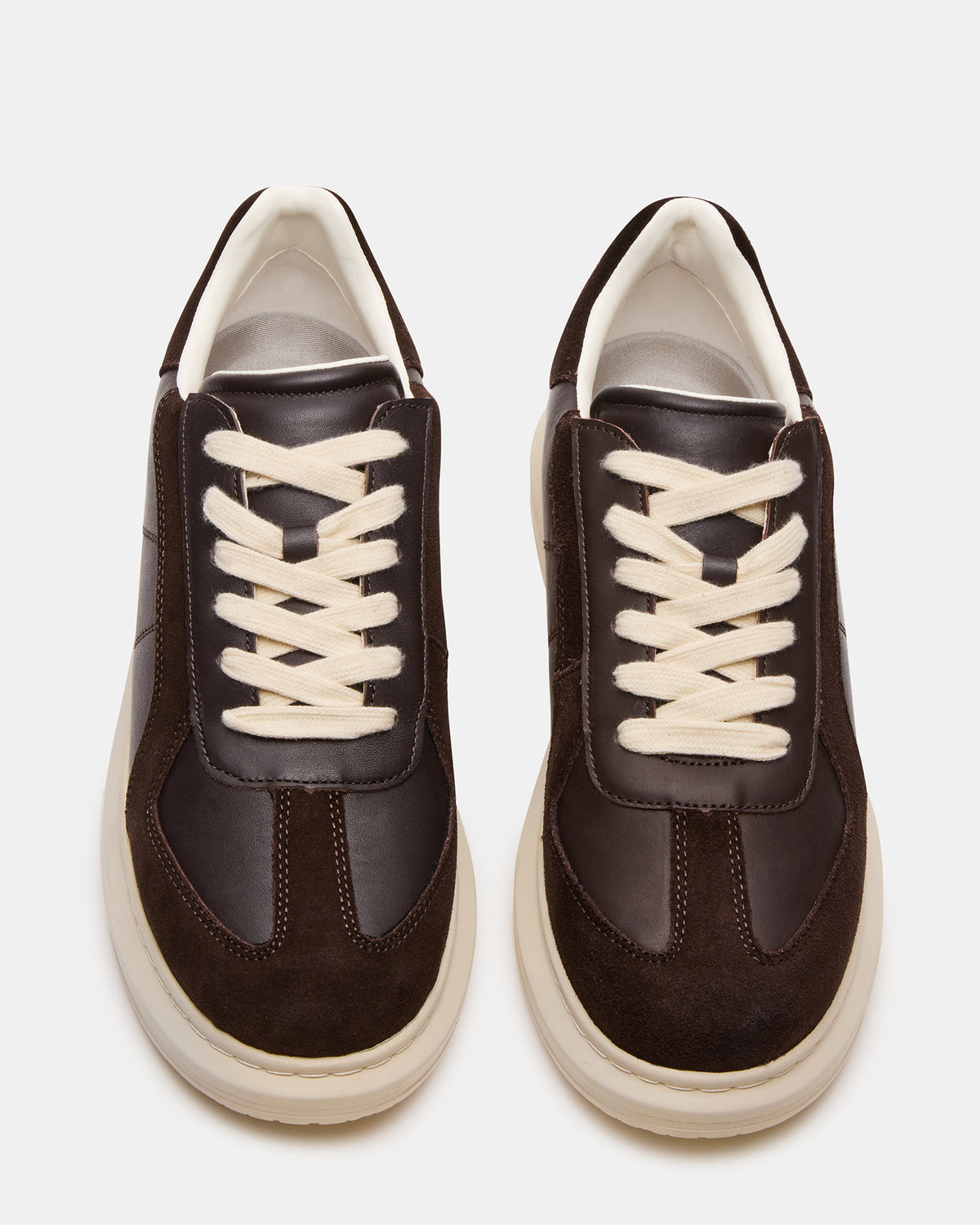 MINOU Brown Leather Low-Top Lace-Up Men's Sneaker | Steve Madden Trending