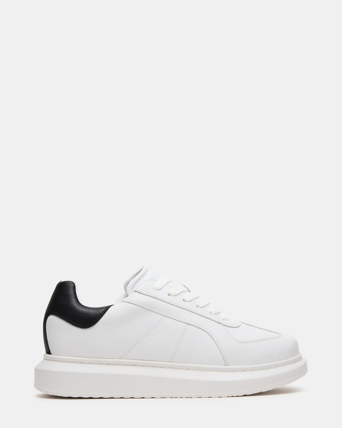 MINOU White/Black Low-Top Lace-Up Men's Sneaker | Steve Madden Trending