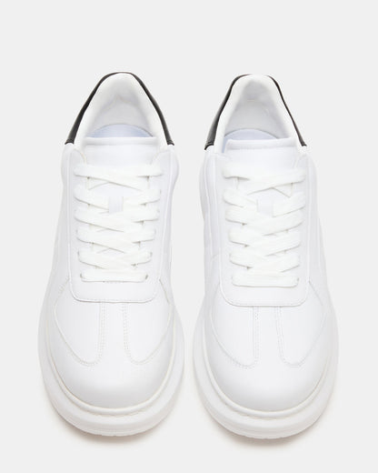 MINOU White/Black Low-Top Lace-Up Men's Sneaker | Steve Madden Trending