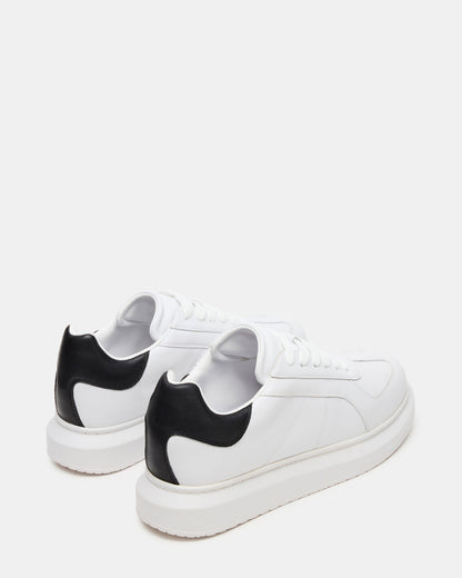 MINOU White/Black Low-Top Lace-Up Men's Sneaker | Steve Madden Trending