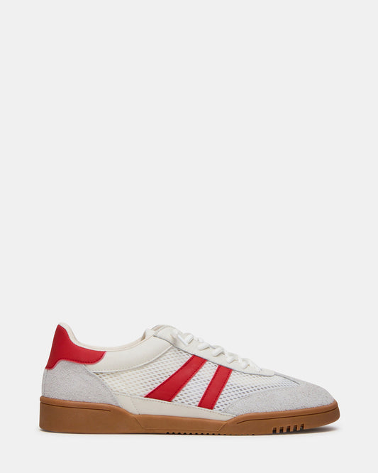 VIENTO White Multi Low-Top Lace-Up Men's Sneakers | Steve Madden Featured