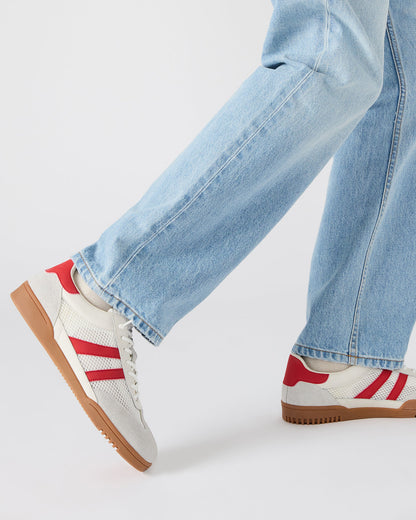 VIENTO White Multi Low-Top Lace-Up Men's Sneakers | Steve Madden Featured