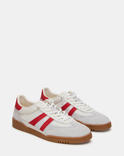 VIENTO White Multi Low-Top Lace-Up Men's Sneakers | Steve Madden Featured