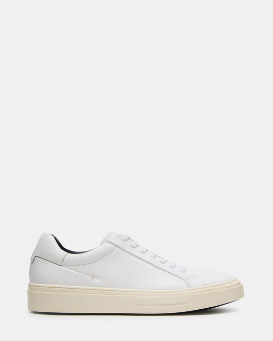 ZOII White Leather Men's Low-Top Lace-Up Sneaker | Steve Madden Trending