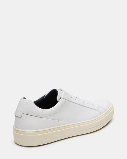 ZOII White Leather Men's Low-Top Lace-Up Sneaker | Steve Madden Trending