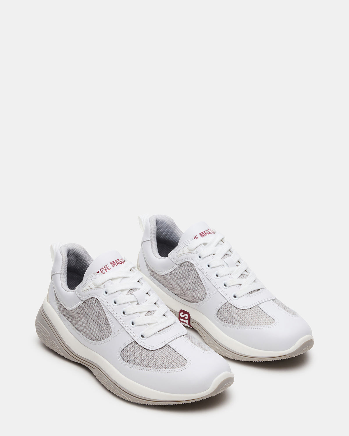 PICOLO White Low-Top Lace-Up Men's Sneaker | Steve Madden Great Value