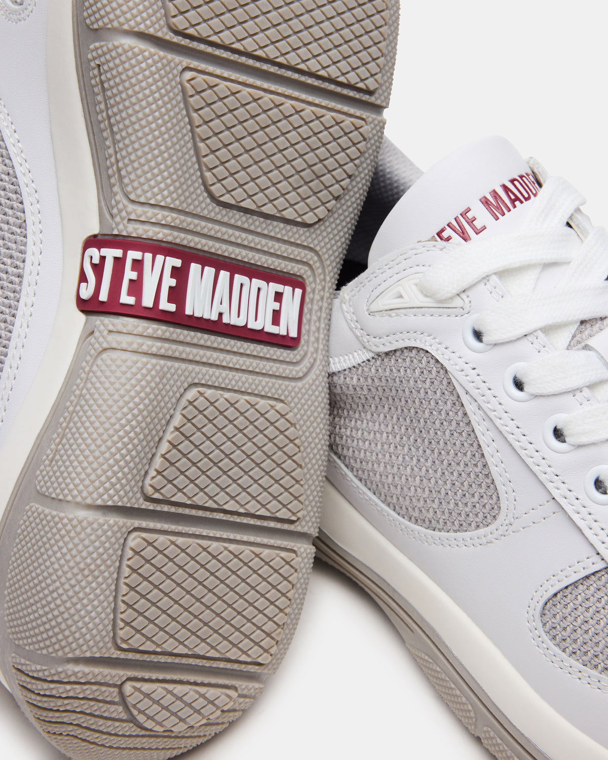 PICOLO White Low-Top Lace-Up Men's Sneaker | Steve Madden Great Value