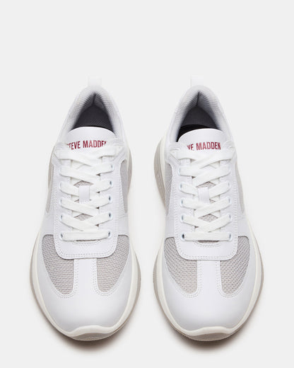 PICOLO White Low-Top Lace-Up Men's Sneaker | Steve Madden Great Value