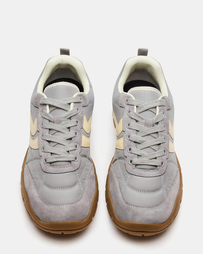 HORIZON Grey Low-Top Lace-Up Men's Sneaker | Steve Madden Exclusive