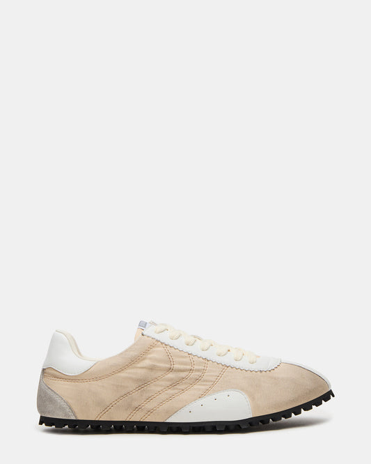 PUZZLE Cream Low-Top Lace-Up Men's Sneaker | Steve Madden Customer Favorite