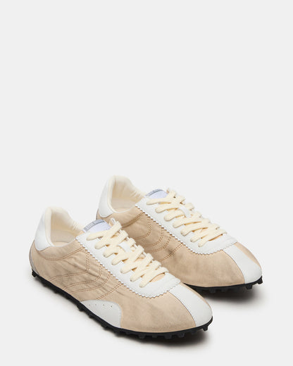 PUZZLE Cream Low-Top Lace-Up Men's Sneaker | Steve Madden Customer Favorite