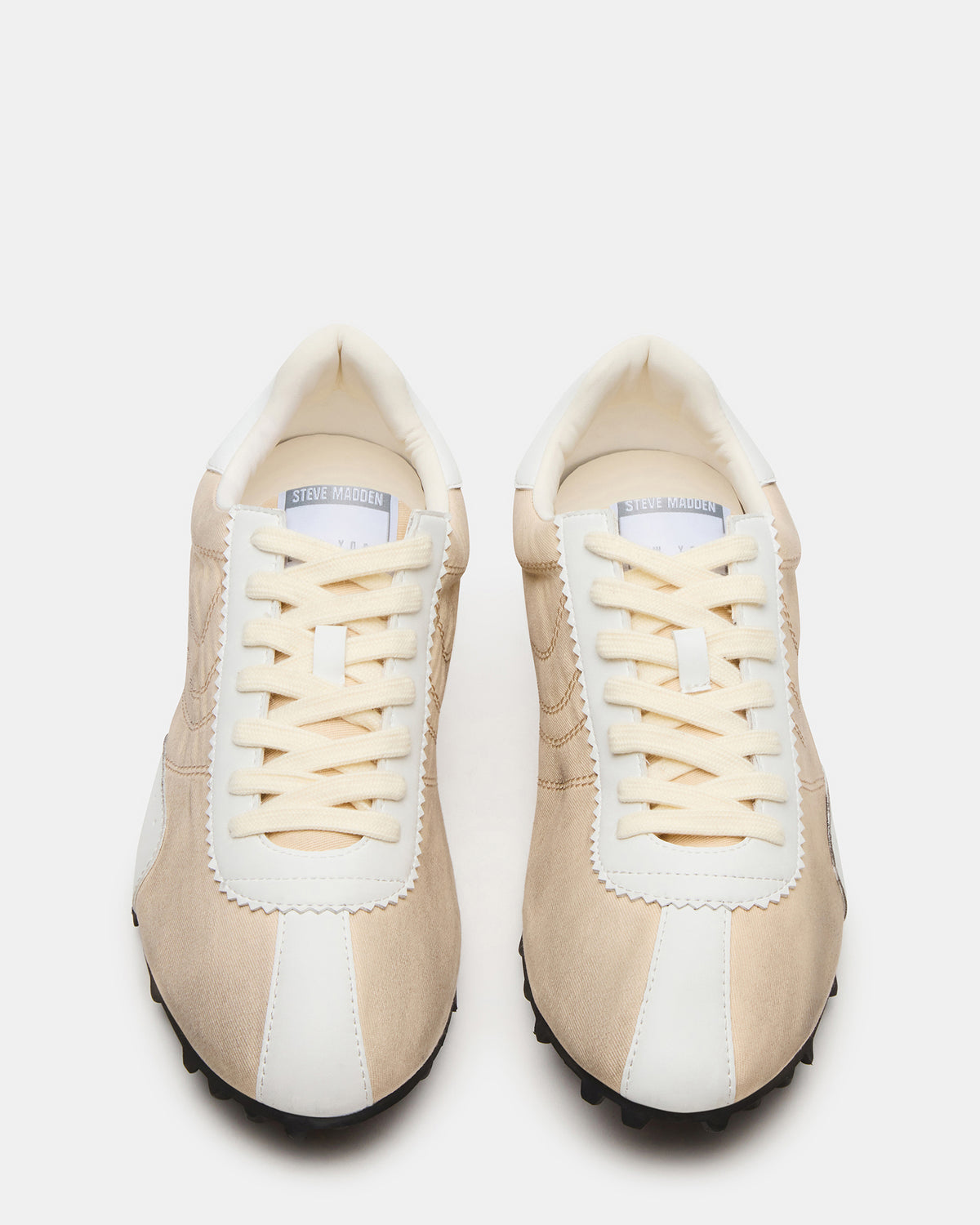 PUZZLE Cream Low-Top Lace-Up Men's Sneaker | Steve Madden Customer Favorite