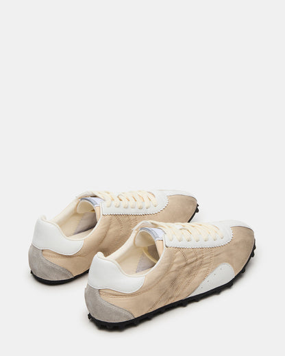 PUZZLE Cream Low-Top Lace-Up Men's Sneaker | Steve Madden Customer Favorite