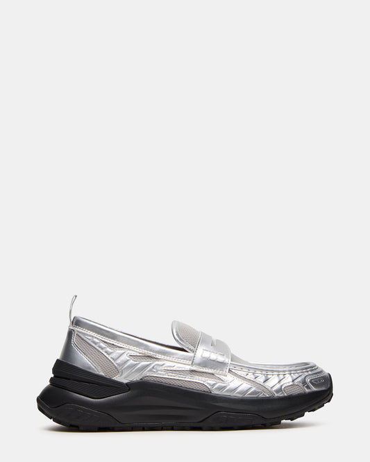 PARRISH Silver Low-Top Slip-On Men's Sneaker | Steve Madden Recommended