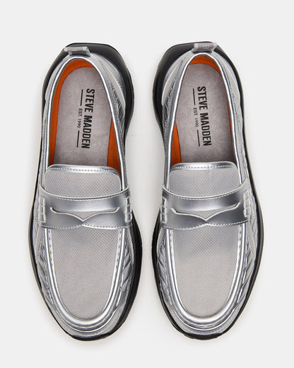 PARRISH Silver Low-Top Slip-On Men's Sneaker | Steve Madden Recommended